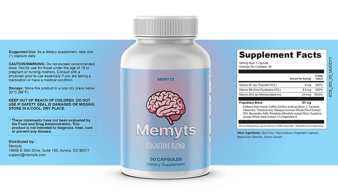 Memyts supplement label